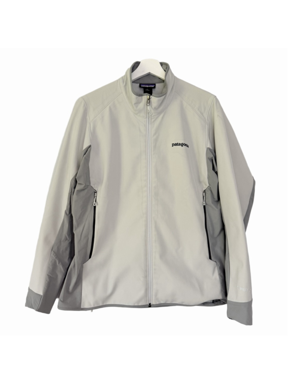 Patagonia Adze Hybrid Jacket Women's Large Gray Polartec Windblock Flawed